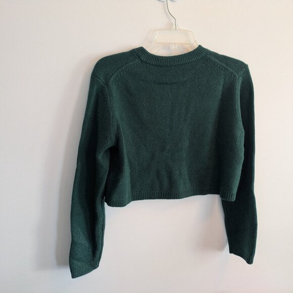 Aritzia Luxe Cashmere Sicily Cardigan NWT Forest Green - Picture 6 of 11